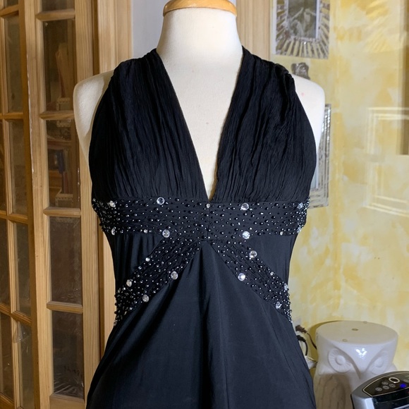 Deep wreck cocktail blouse with sequence and stone - Picture 4 of 5